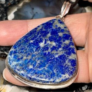 Teardrop Lapis Lazuli Pendant 2 1/4”